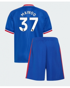 Billige Fotballdrakt Manchester United Kobbie Mainoo #37 Replika Bortedraktsett Barn 2026-27 Kortermet (med bukser)